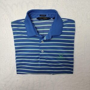 Polo Golf Ralph Lauren Polo Shirt Mens Large Blue Stripe Valhalla Golf Club Work